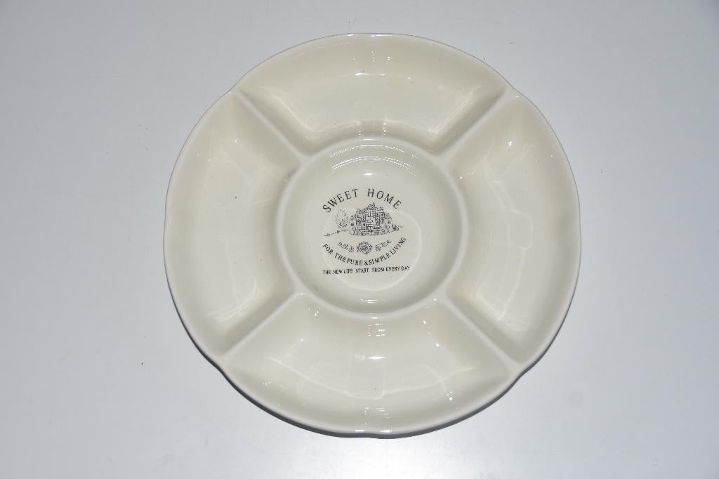 Sweet Home serveerschaal met 5 vakken hapjes schaal NIEUW, Verzenden, Nieuw, Schaal of Schalen, Overige stijlen