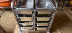 RVS Serveerwagen met GN Bakken - Horeca Kwaliteit, Ophalen of Verzenden, Gebruikt, Transport en Opslag