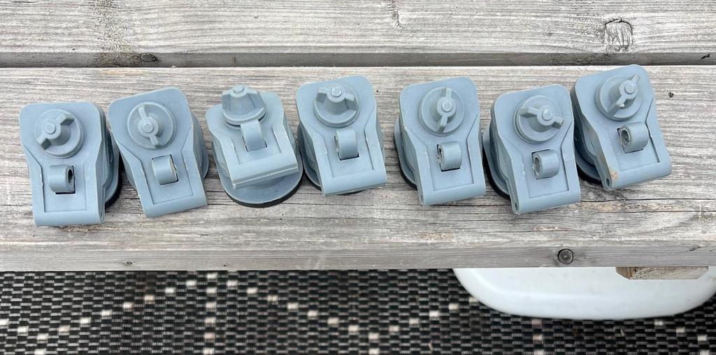 Voortent clips 7 stuks, Ophalen, Gebruikt