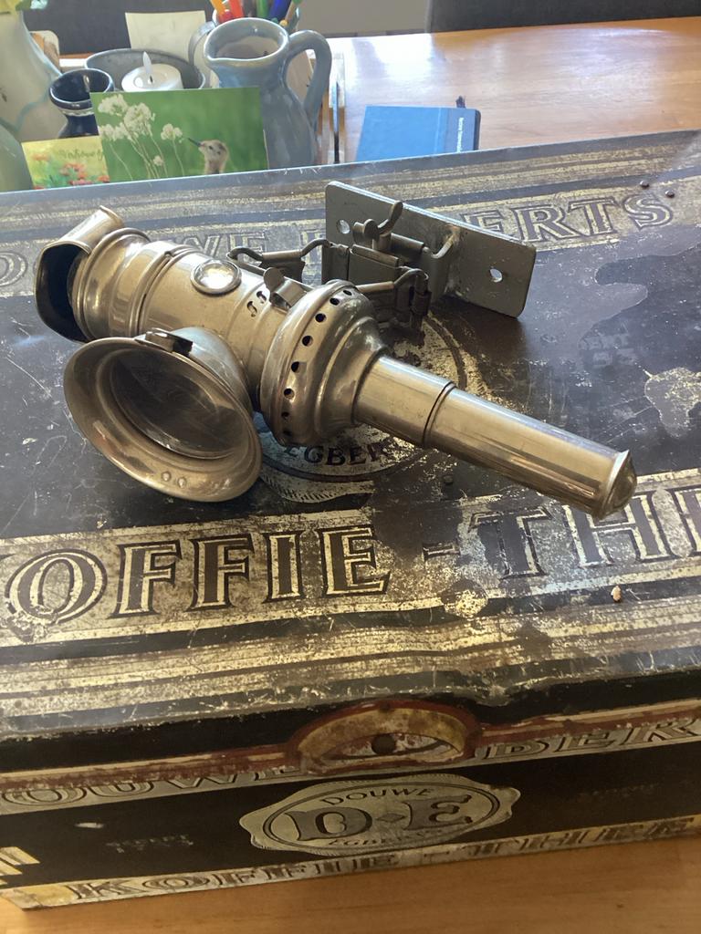 Antieke fietslantaarn - Kaarsmodel, Antiek en Kunst, Ophalen of Verzenden