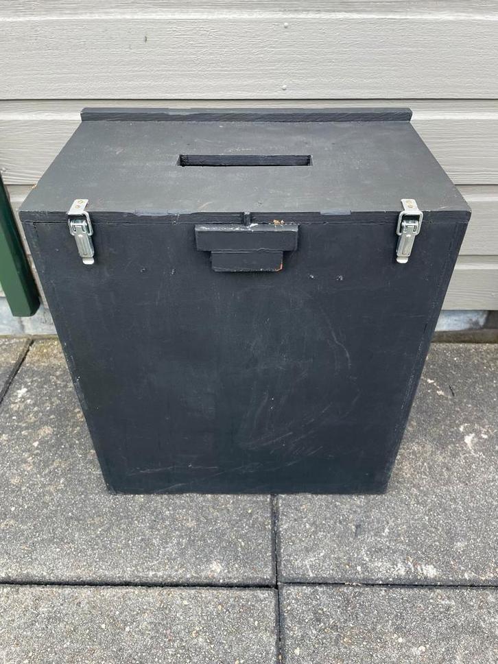 Houten brievenbus met krijtbord verf- voor enveloppen/ feest, Tuin en Terras, Brievenbussen, Gebruikt, Staande brievenbus, Hout