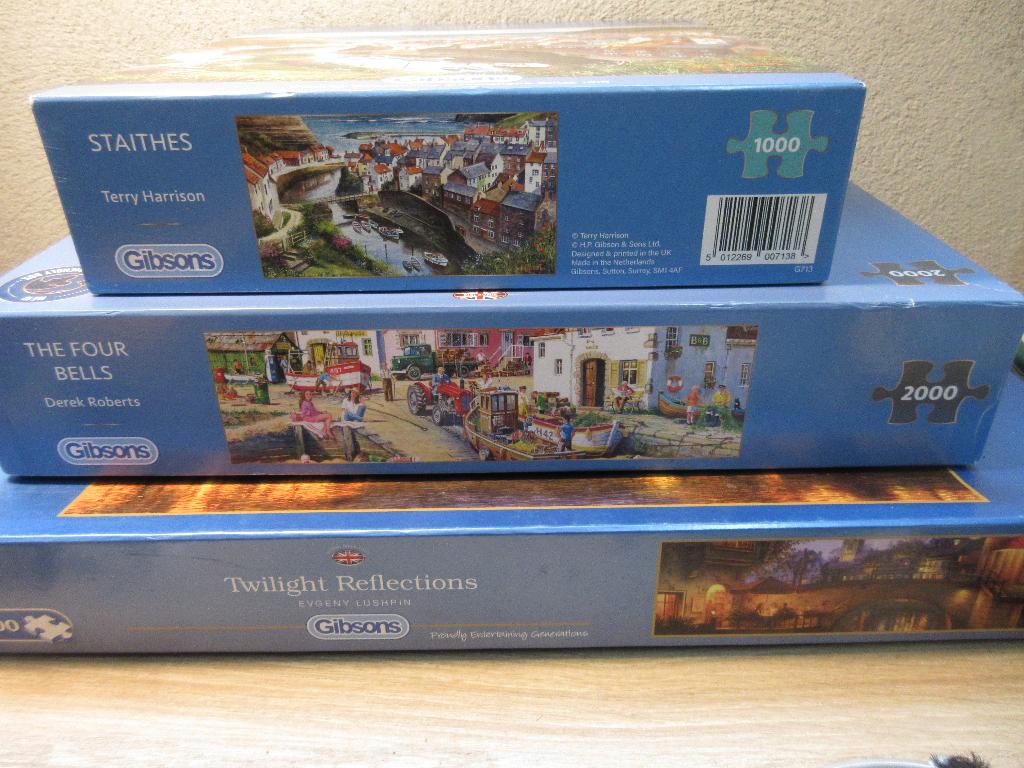 Gibson puzzel 1000 en 2000 legpuzzel, Hobby en Vrije tijd, Denksport en Puzzels, Ophalen of Verzenden, Meer dan 1500 stukjes, Gebruikt