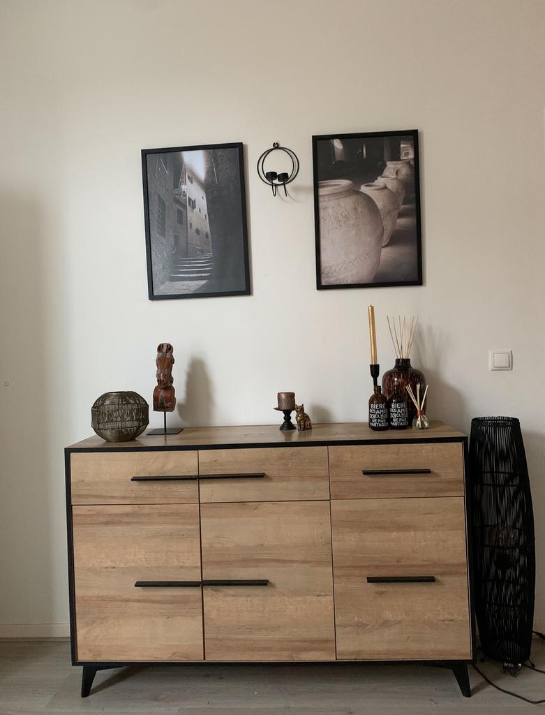 Dressoir meubella Frey licht eiken, Huis en Inrichting, Kasten | Dressoirs, Zo goed als nieuw, Ophalen