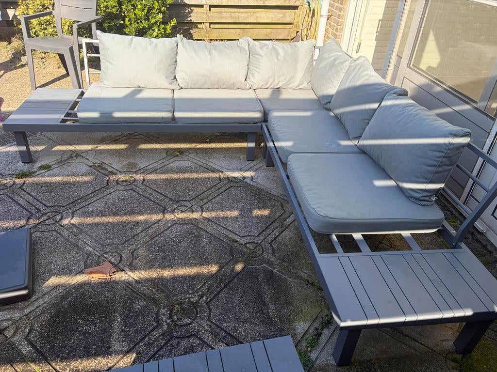 Madison loungekussens 60x60 en rugkussen 60x40, Ophalen, Gebruikt, Overige materialen, Loungeset