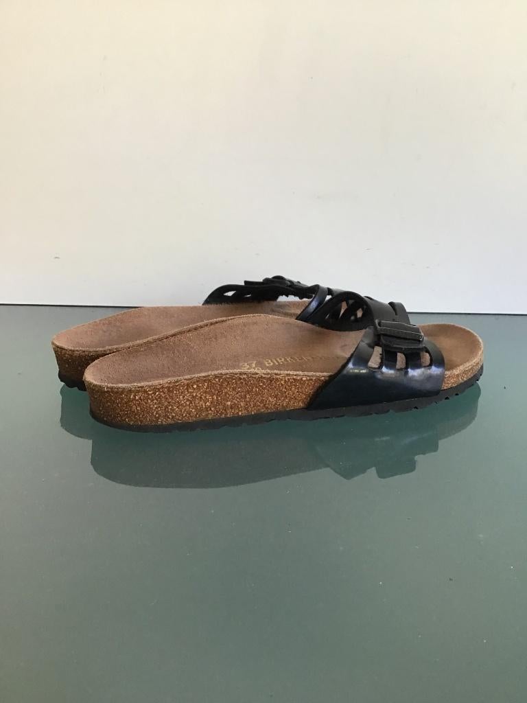 Birkenstock 37 | zwarte slippers | Gratis verzenden, Slippers, Verzenden, Zwart, Zo goed als nieuw