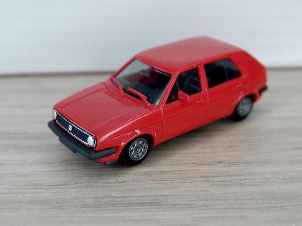 Herpa 1/87 Volkswagen Golf II rood, Verzenden, Zo goed als nieuw, Auto, Herpa