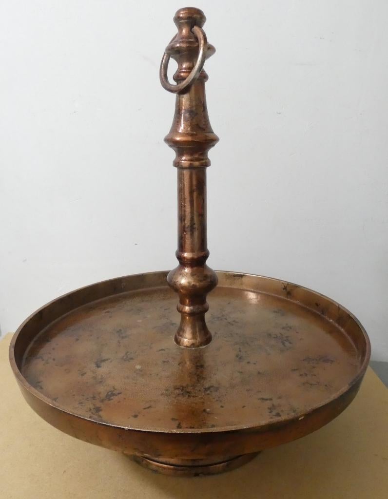 Grote etagere of serveerschaal op voet [901], Antiek en Kunst, Antiek | Koper en Brons, Ophalen