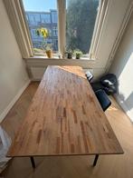 Teakhouten eettafel - Gebruikt, maar in prima staat, Huis en Inrichting, Tafels | Eettafels, Ophalen, Gebruikt, 100 tot 150 cm