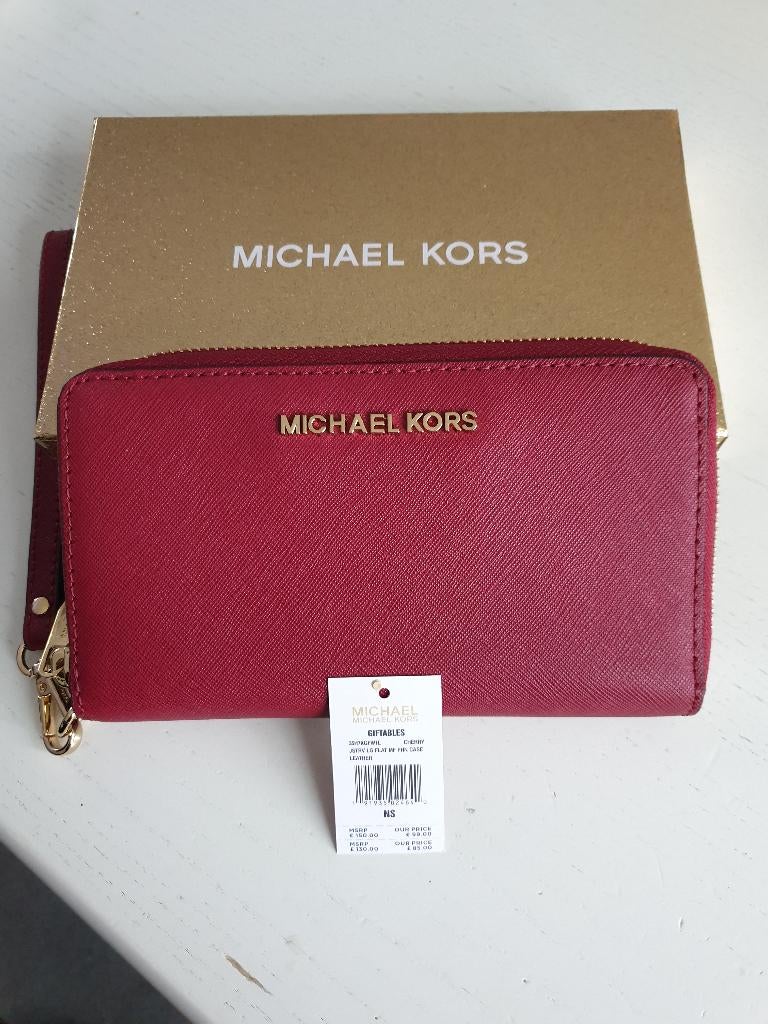 Michael Kors case, cherry/rood, Overige merken, Nieuw, Ophalen of Verzenden, Leer