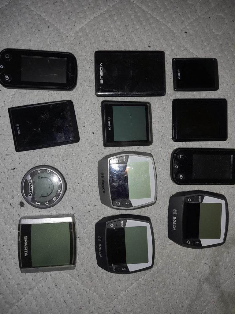 Diverse fietsdisplays: Bosch, Sparta, Vogue, Shimano, Fietsen en Brommers, Fietsaccessoires | Fietscomputers, Ophalen of Verzenden