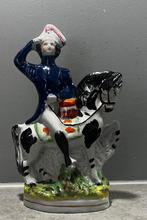 beeldje keramiek Staffordshire struikrover Tom King te paard, Antiek en Kunst, Ophalen of Verzenden
