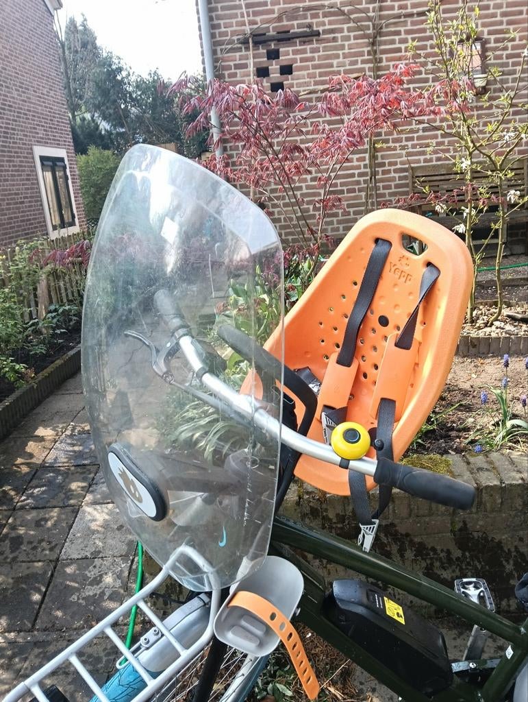 Fiets zitje voor peuters met scherm voor op, Ophalen of Verzenden, Zo goed als nieuw