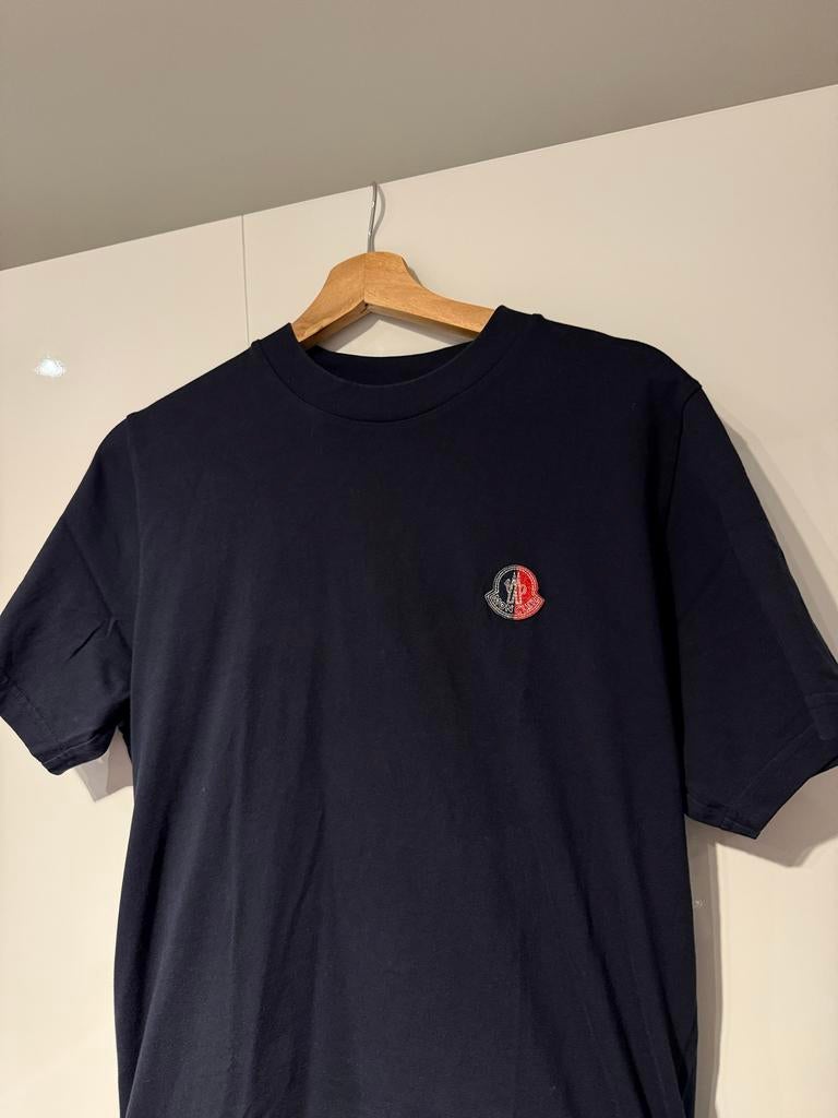 Moncler T-shirt donkerblauw maat S, Kleding | Heren, T-shirts, Verzenden, Zo goed als nieuw, Maat 46 (S) of kleiner, Blauw