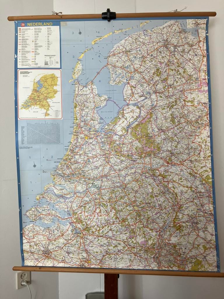 Schoolplaat Nederland, Antiek en Kunst, Antiek | Schoolplaten, Ophalen of Verzenden, Aardrijkskunde