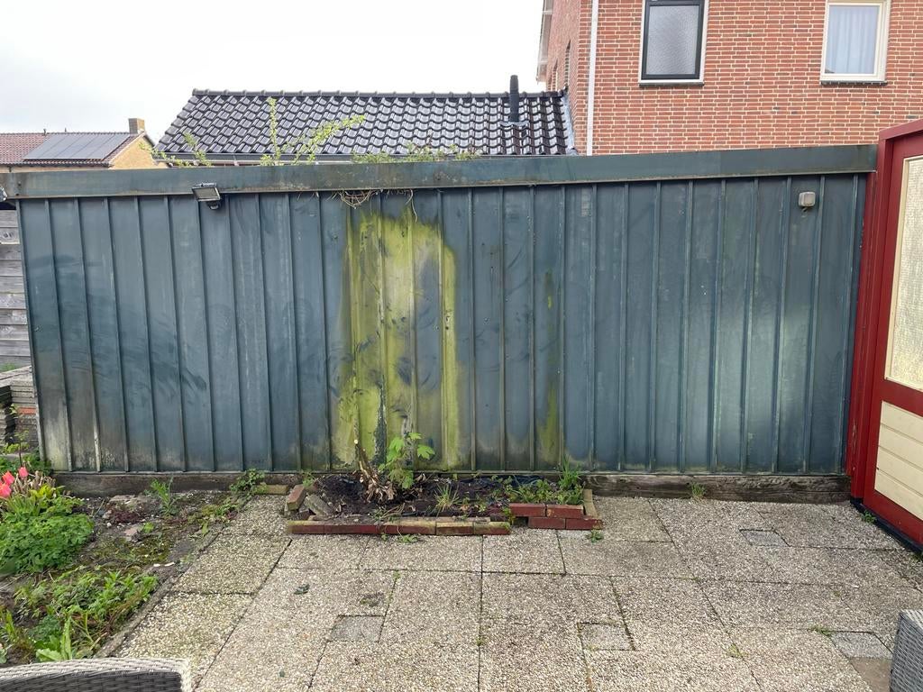 Metalen garage 5x2,5 meter, Ophalen, Gebruikt, Metaal, Fietsenberging