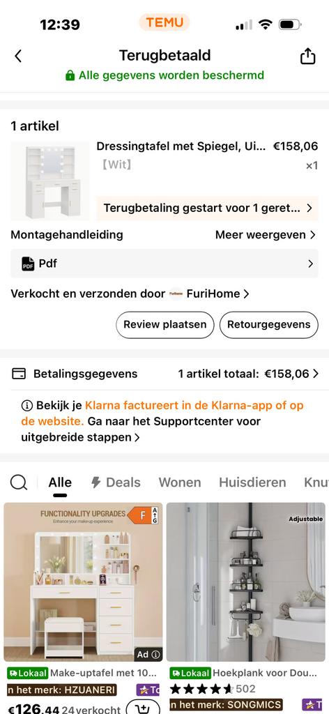 Make-up tafel, Huis en Inrichting, Tafels | Kaptafels, Ophalen of Verzenden, Nieuw, 50 tot 100 cm, Minder dan 100 cm
