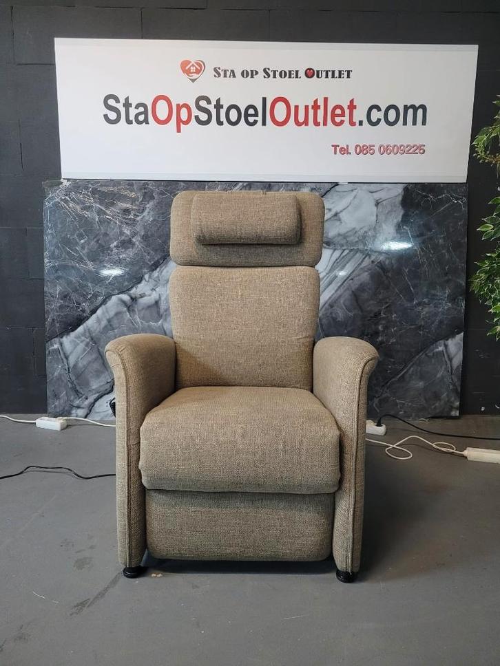 Staopstoel Prominent Olijfgrijs Stof, Huis en Inrichting, Fauteuils, Gebruikt, Stof, Minder dan 50 cm, Minder dan 75 cm, Ophalen of Verzenden