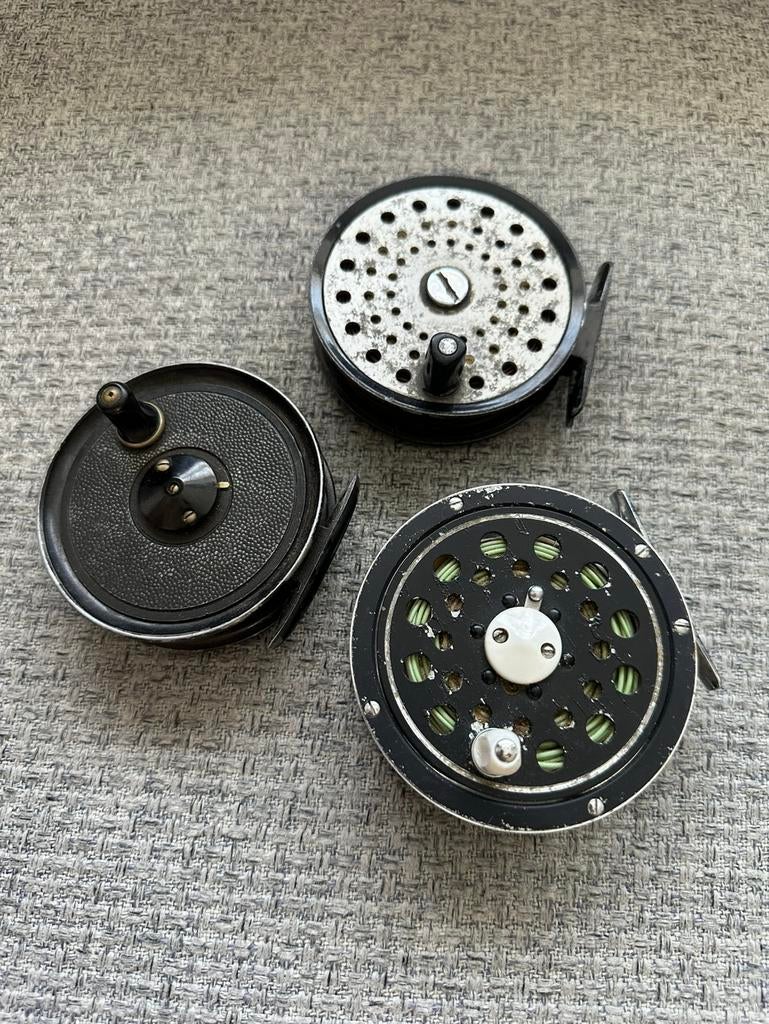 3 mooie vintage visreeltjes made in japan., Watersport en Boten, Ophalen of Verzenden, Zo goed als nieuw, Overige typen