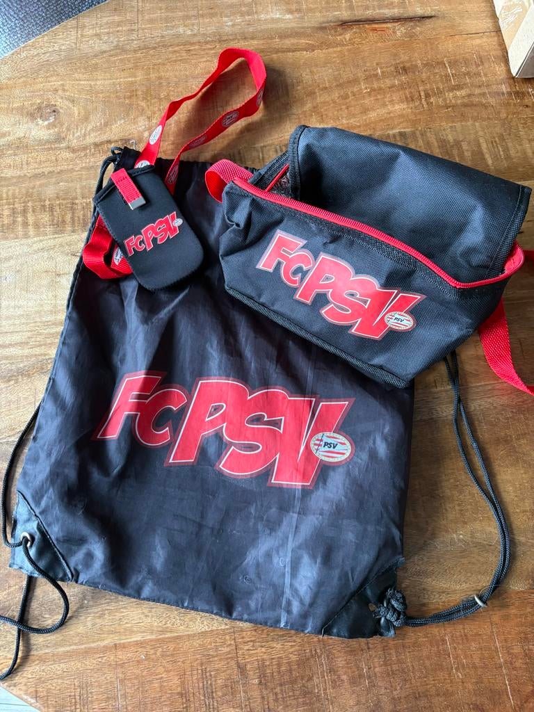 PSV Gymtas, koeltasje en klein taske set, Maat XS of kleiner, Ophalen of Verzenden, Gebruikt