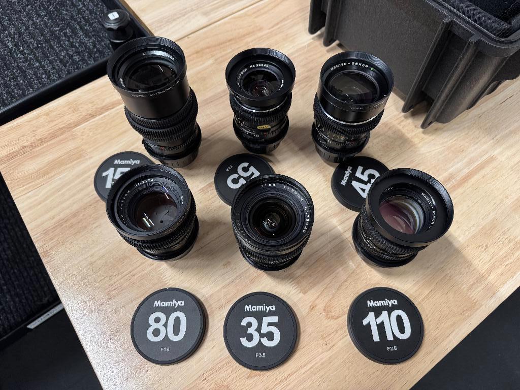 Mamiya 645 (Sekor C) Cinemodded PL Lens Set Large Format, Ophalen, Telelens