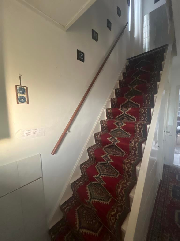 Klassiek rode trapmatten set - Zo goed als nieuw, Minder dan 50 cm, Ophalen of Verzenden, Zo goed als nieuw, Rechthoekig