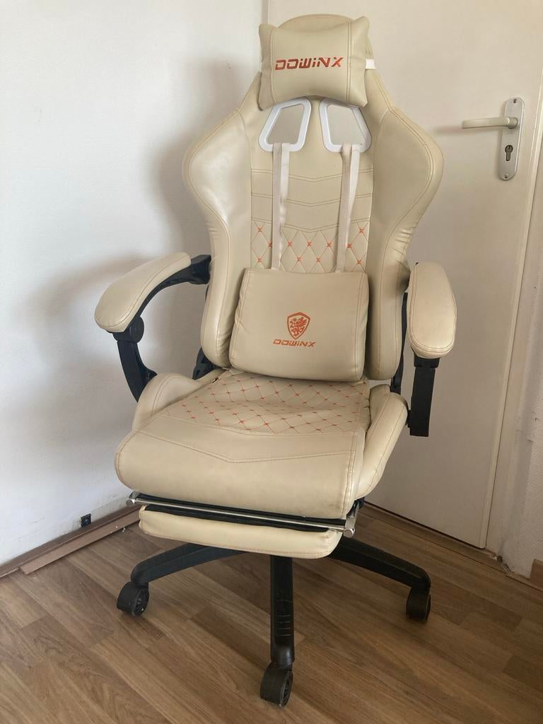 Downix Premium Gaming Stoel, Ophalen, Gebruikt, Beige, Gaming bureaustoel