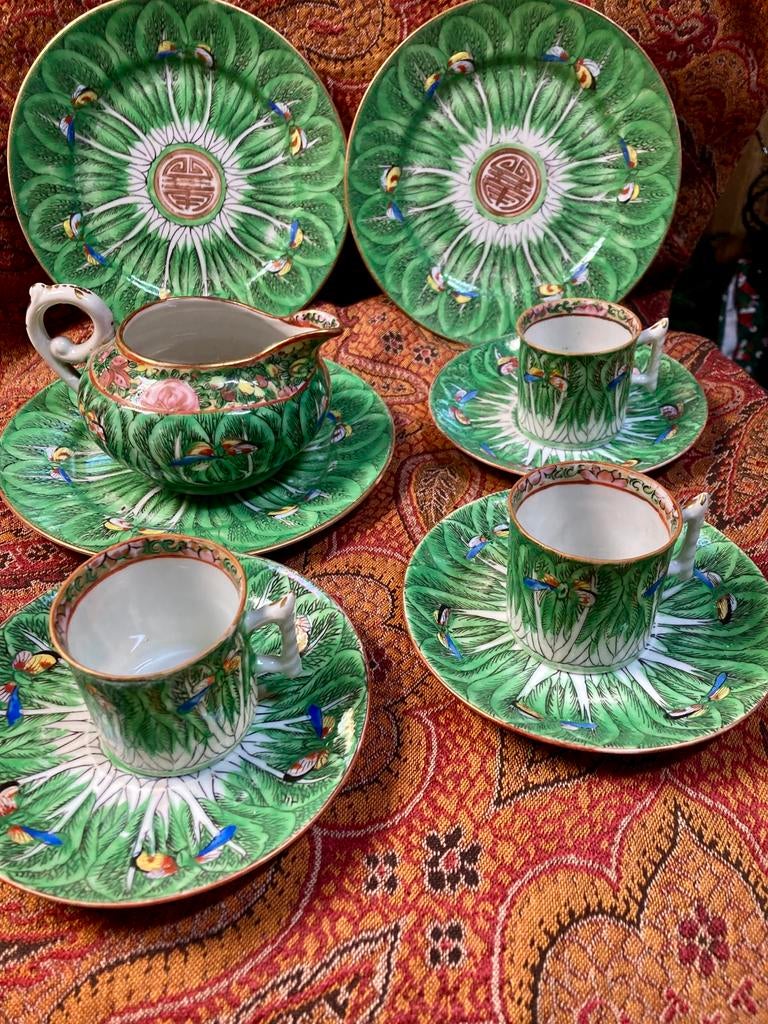 Antiek Bok Choy China Theeservies, Verzenden