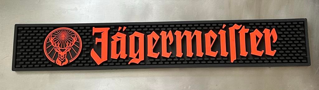 Jägermeister Barmat - Rubberen Bar Mat, Overige typen, Nieuw, Ophalen of Verzenden, Zwart