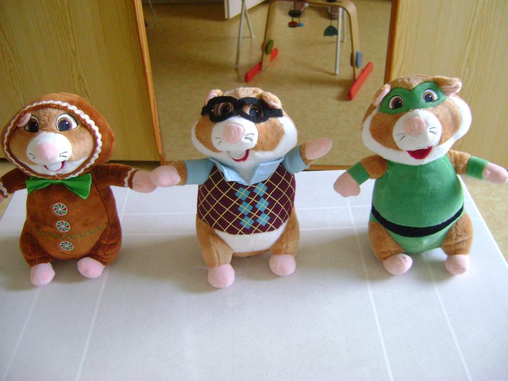 3 ah hamsters bruine met muts groene met masker blauwe bril, Albert Heijn, Ophalen of Verzenden