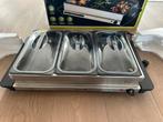 PROlectrix Buffet Server met 3 Pannen en Warmhoudplaat, Zilver, Ophalen of Verzenden, Metaal, Overige merken