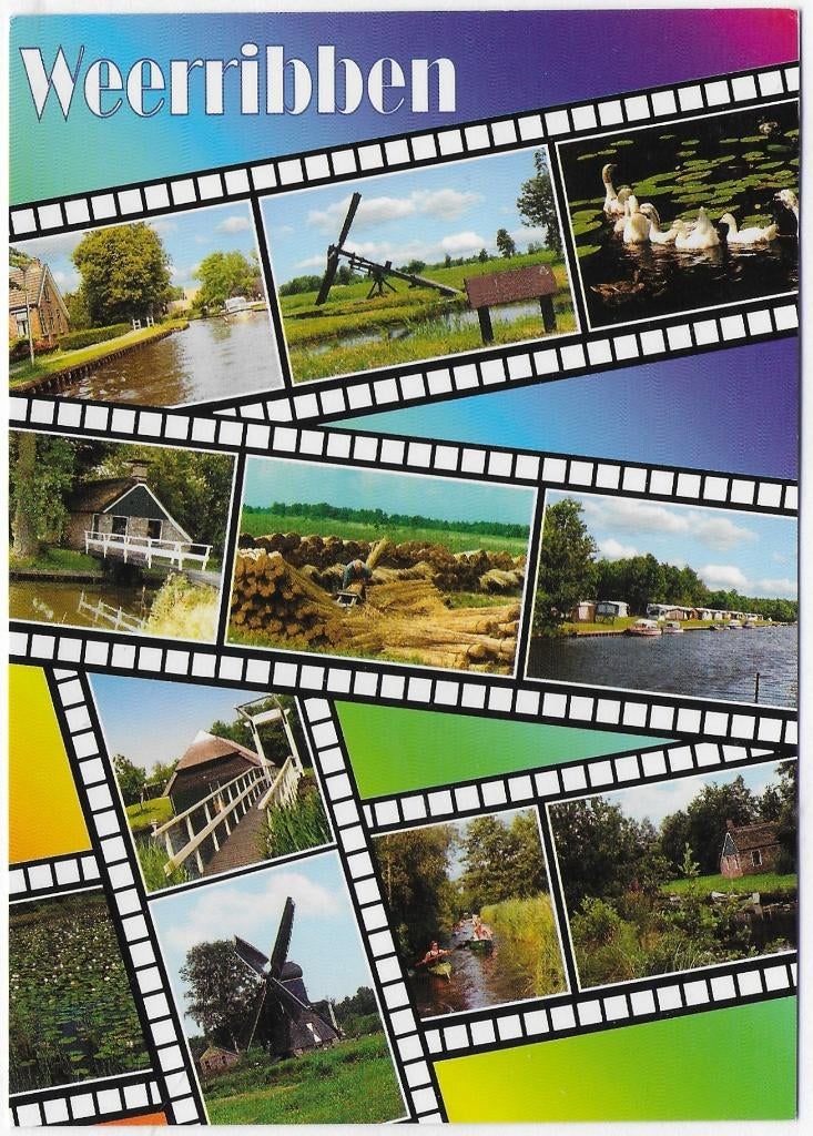 Overijssel De Weerribben ongelopen Ansichtkaart (B2749 ), Ophalen of Verzenden, 1980 tot heden, Gelopen, Overijssel