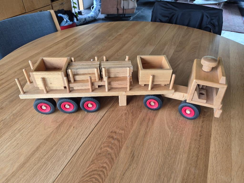 Fagus Pallet Vrachtwagen in Prachtige Staat, Ophalen of Verzenden, Zo goed als nieuw, Duw- of Trekspeelgoed