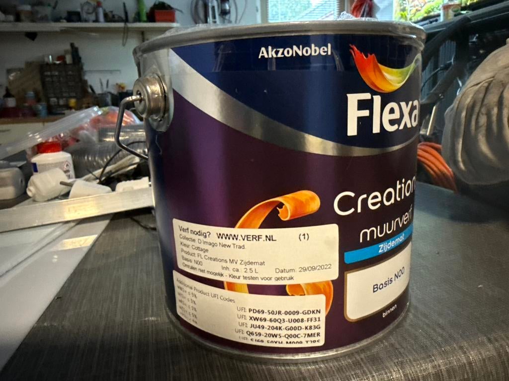 Flexa muurverf Zijdermat, 2.5L, Ophalen, Overige kleuren, Nieuw, Verf