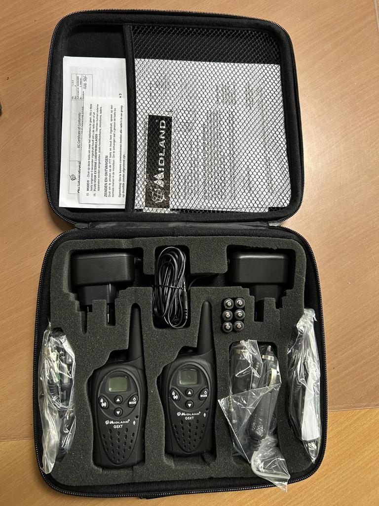 Walky talkie, compleet, in mooie doos 10 euro, Telecommunicatie, Portofoons en Walkie-talkies, Ophalen of Verzenden, Zo goed als nieuw