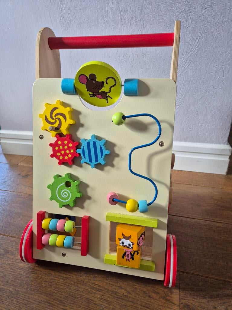 Nette loopwagen van hout, Ophalen, Zo goed als nieuw, Overige typen, Met wieltjes