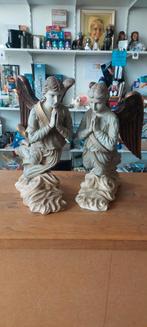 Set van 2 vintage,brocante biddende engelen beelden, Ophalen of Verzenden
