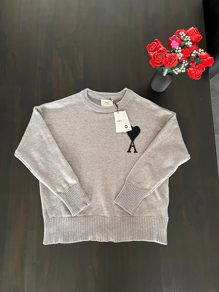 Ami Paris Sweater Grijs, Kleding | Heren, Truien en Vesten, Ophalen of Verzenden, Nieuw, Overige maten, Grijs