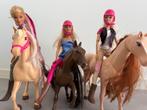 Setje Barbies & paarden, Ophalen of Verzenden, Gebruikt, Pop