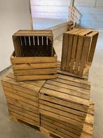 15 Houten landelijke kratten 50x40x32 cm - Ideaal voor deco, Doe-het-zelf en Verbouw, Kratten en Dozen, Gebruikt, 40 tot 60 cm