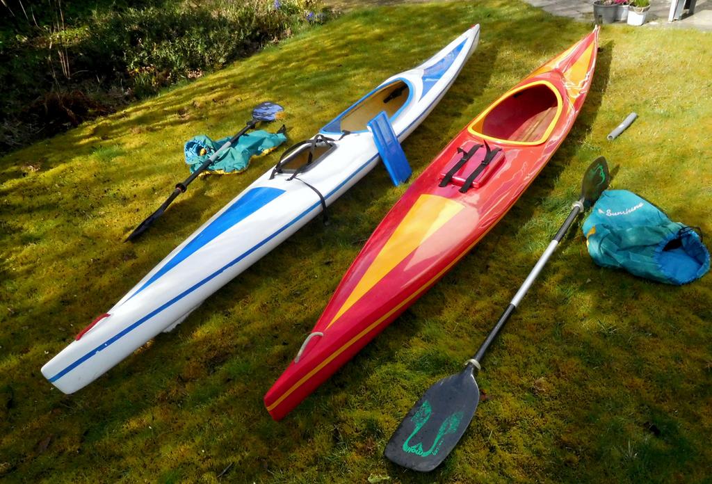 Vlakwater toerkano Pel Brandaris de luxe -2st, Watersport en Boten, Ophalen, Gebruikt, Eén persoon, Met peddels