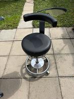 Tandartskruk op wieltjes en in hoogte verstelbaar, Ophalen, Gebruikt, Zwart, Metaal