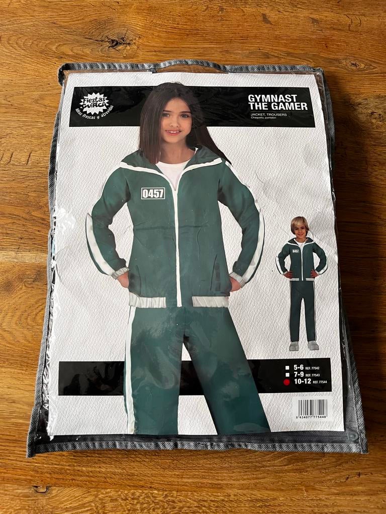 Squid Game Trainingspak 10-12 jaar - Zo Goed Als Nieuw, Kinderen en Baby's, Carnavalskleding en Verkleedspullen, Ophalen of Verzenden