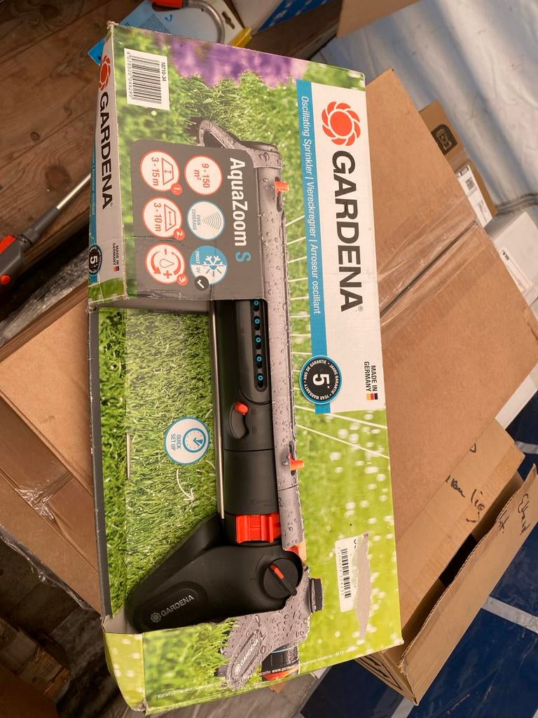 Gardena AquaZoom S Zwenksproeier - Nieuw in doos, Tuin en Terras, Tuinsproeiers, Ophalen of Verzenden, Nieuw, Zwenksproeier