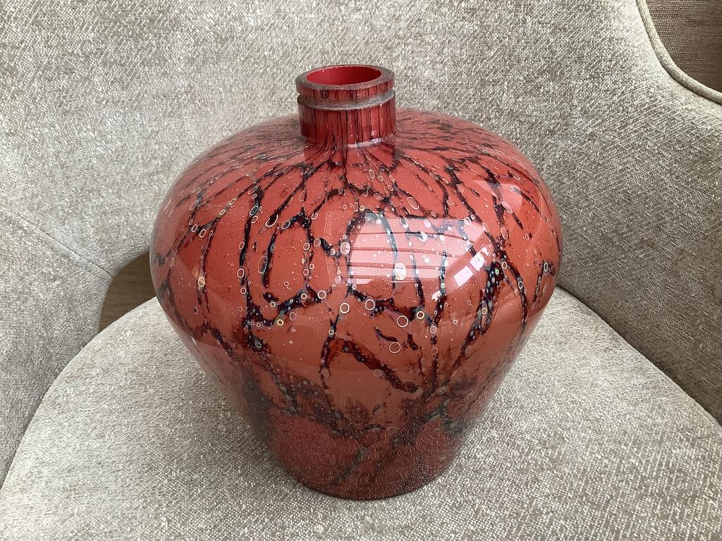 Unieke WMF ikora Rode glazen lamp Art Deco, Antiek en Kunst, Antiek | Glas en Kristal, Ophalen