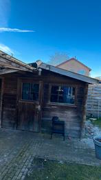 Blokhut, gratis, zelf afbreken., Tuin en Terras, Ophalen, 250 tot 500 cm, Blokhut, 1 raam