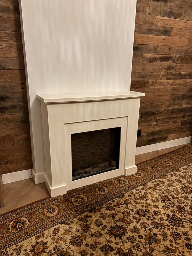 Sier openhaard met verwarming livin flame, zo goed als nieuw, Ophalen of Verzenden, Zo goed als nieuw, Vrijstaande haard, Elektrische haard