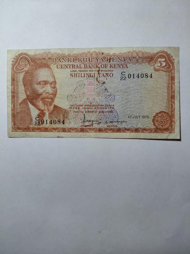 Kenya 5 shilingi 1978, Ophalen of Verzenden, Overige landen