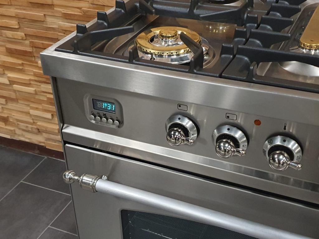 Luxe Boretti Fornuis 80cm rvs klassiek 1 oven 5 pits, Niet ingevuld, 60 cm of meer, Niet ingevuld, Ophalen of Verzenden