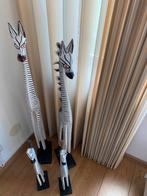 4 houten giraffen te koop, Ophalen, Gebruikt, Dier