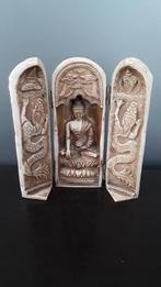 Antiek draagbaar Boeddha drieluik, Ophalen of Verzenden